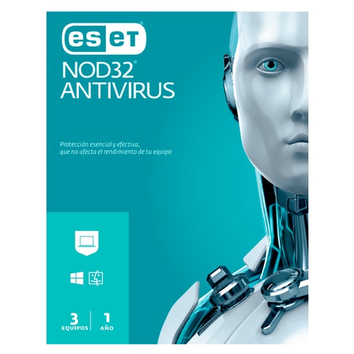 [ENABX-HP1-3PTP] Licencia ESET NOD32 Antivirus Para 3PC 1Año ***FISICA***