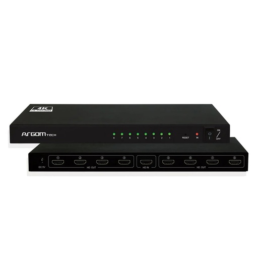 [ARG-AV-5118] Splitter Argom ARG-AV-5118 4K(3840x2160p) 8 Puertos HDMI 4K