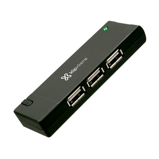 [KUH-400B] Hub Klip Xtreme KUH-400 4 Puertos USB 2.0 Negro