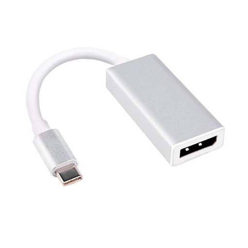 [AO-AD-1003] Adaptador USB-C a DisplayPort AON AO-AD-1003 Macho-Hembra Blanco