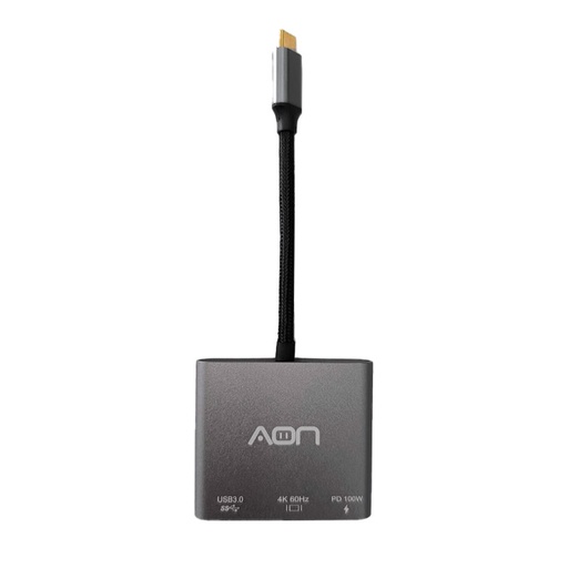 [AO-AD-1017] Adaptador USB-C a HDMI AON AO-AD-1017 Macho-Hembra Negro