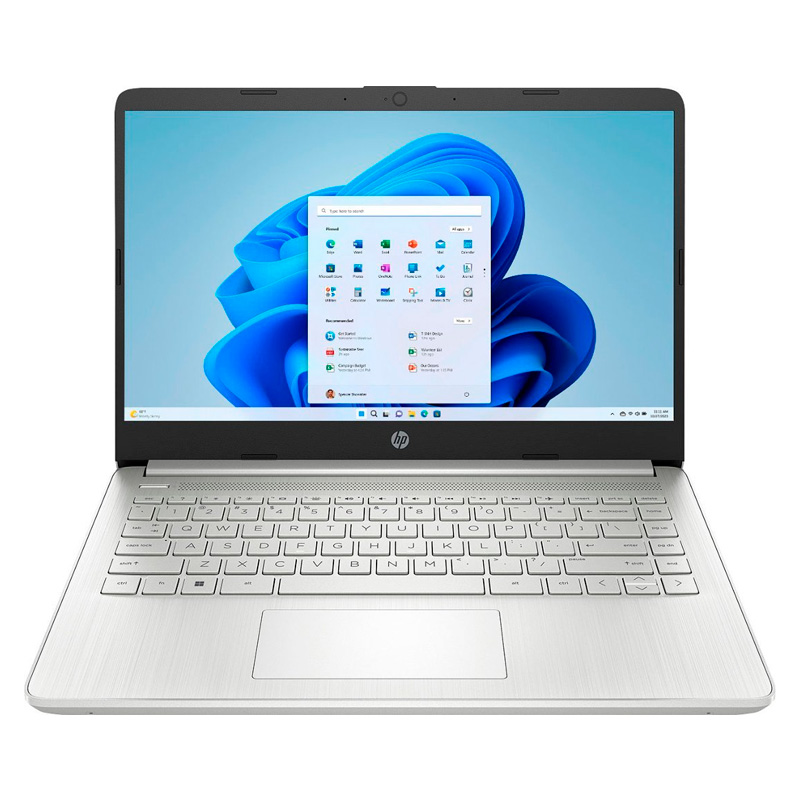 Laptop HP 14-DQ6011DX 14" Celeron N150 4GB RAM 128GB UFS Plateado W11 Home Teclado Ingles