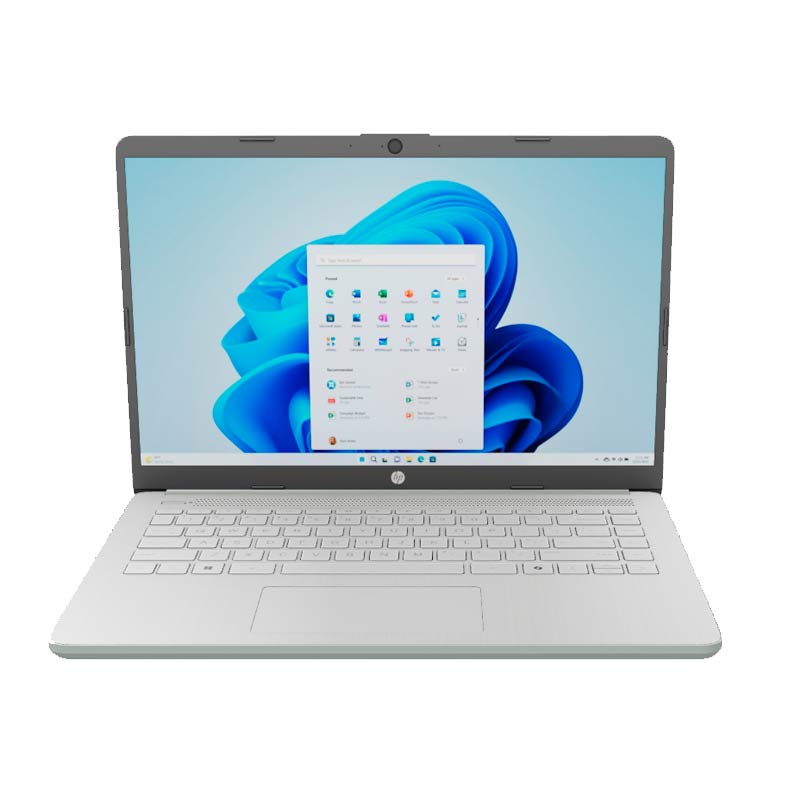 Laptop HP 14-DQ6013DX 14" Celeron N150 4GB RAM 128GB UFS Verde W11 Home Teclado Ingles