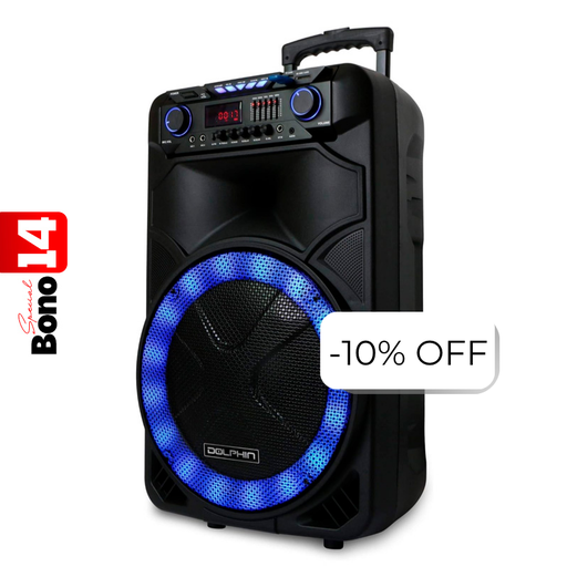 [SP-1500RBT] Bocina Dolphin SP-1500RBT Party Speaker 15" Bluetooth 3100W Negro