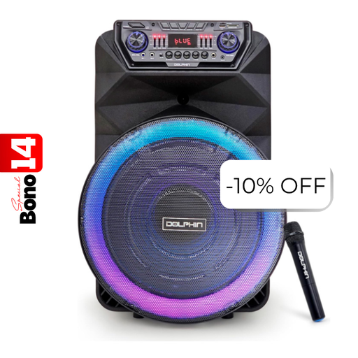 [SP-18RBT] Bocina Dolphin SP-18RBT Party Speaker 18" Bluetooth 4500W Negro