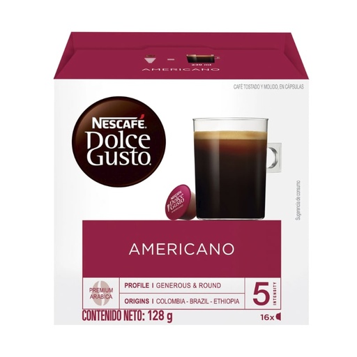[12427158] Cápsulas Nescafé Dolce Gusto Americano