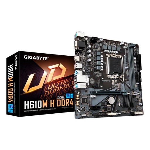 [H610M H] Motherboard Gigabyte H610M H Socket LGA 1700 14th, 13th y 12th Gen 2xDDR5 Micro ATX