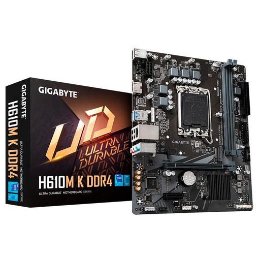 [H610M K DDR4] Motherboard Gigabyte H610M K DDR4 Socket LGA1700 14th, 13th y 12th Gen 2xDDR4 Micro-ATX