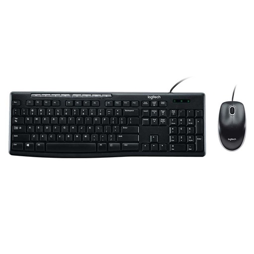 [920-002716] Teclado y Mouse Alámbrico Logitech MK200 USB Negro Español