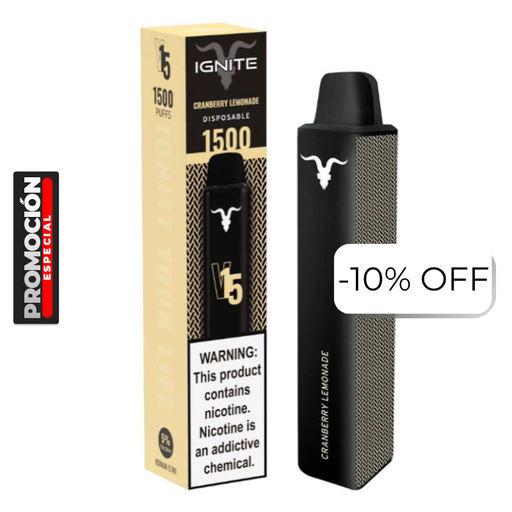 [810025995171] Vape Electronico Ignite V15 1500 Puffs Nic 5g Cranberry Lemonade