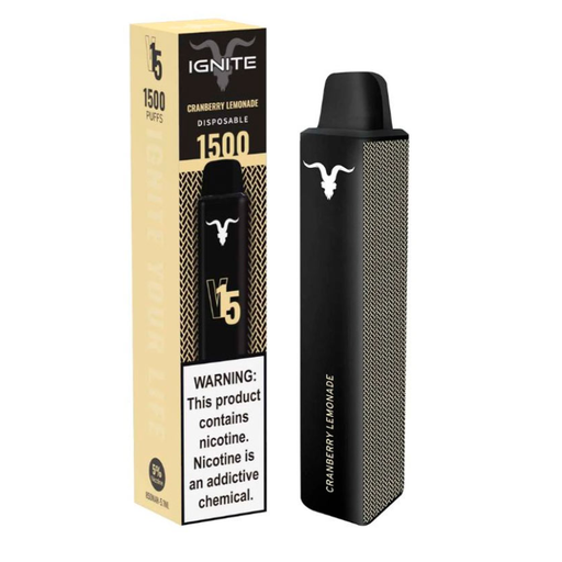 [810025995171] Vape Electronico Ignite V15 1500 Puffs Nic 5g Cranberry Lemonade