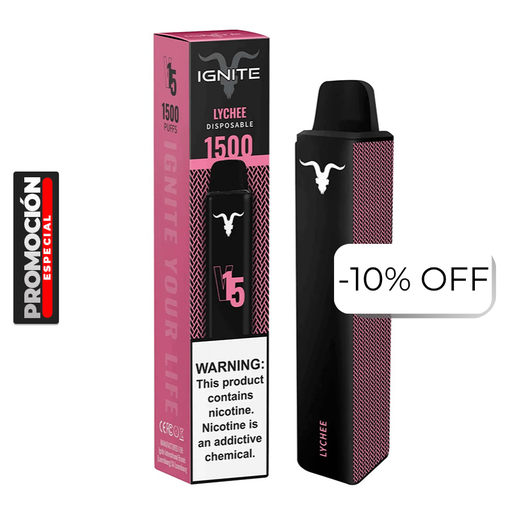 [810025996109] Vape Electronico Ignite V15 1500 Puffs Nic 5g Lychee