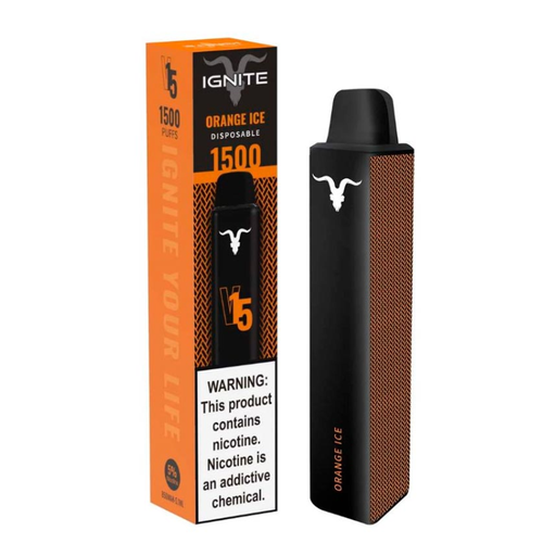 [810025995690] Vape Electronico Ignite V15 1500 Puffs Nic 5g Orange Ice