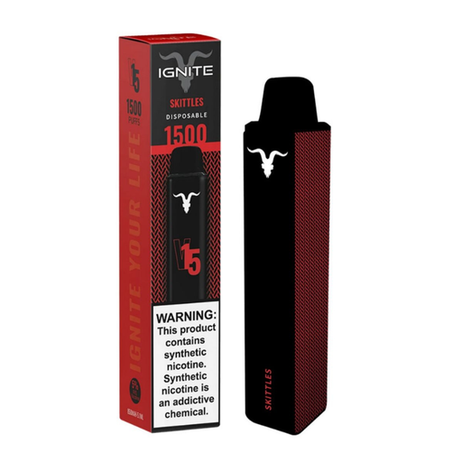 [810025995751] Vape Electronico Ignite V15 1500 Puffs Nic 5g Skittles