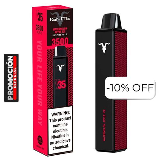 [810105508468] Vape Electrónico Ignite V35 3500 Puffs Nic 5g Watermelon Apple Ice