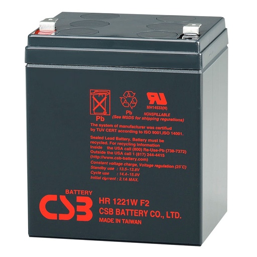 [CSB-HR1221WF2FR] Batería para UPS CSB 12V 5AMP