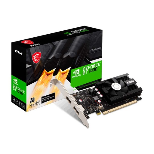 [GEFORCE GT1030 4GD4 LP OC] Tarjeta de Video 4GB DDR4  MSI GeForce GT1030 4GD4 bajo perfil OC