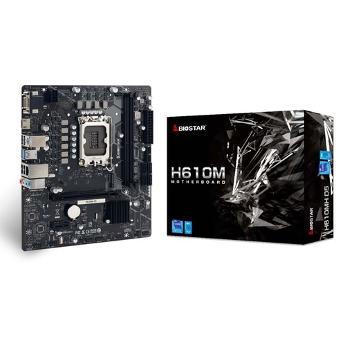 [H610MH D5] Motherboard Biostar H610MH D5 LGA1700 12th, 13th y 14th Gen 2xDDR5 Micro-ATX