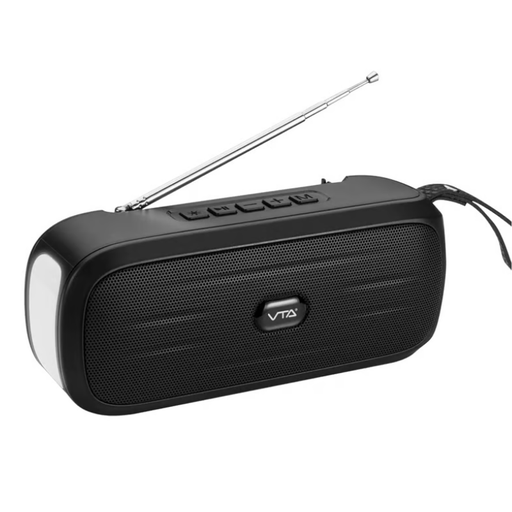 [VTA-82855] Bocina Bluetooth VTA+ Recargable Solar + Linterna 12W Negro