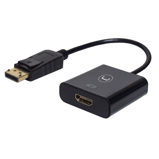 [AD3004BK] Adaptador DisplayPort a HDMI Unno Tekno AD3004BK Macho-Hembra Negro
