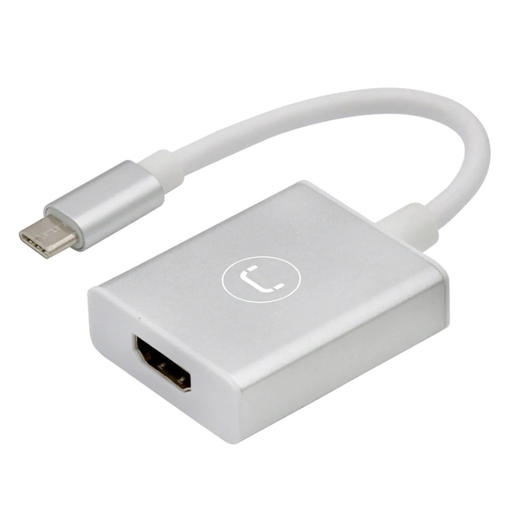 [AD3001SV] Adaptador USB-C a HDMI 4k Unno Tekno AD3001SV Macho-Hembra Plateado