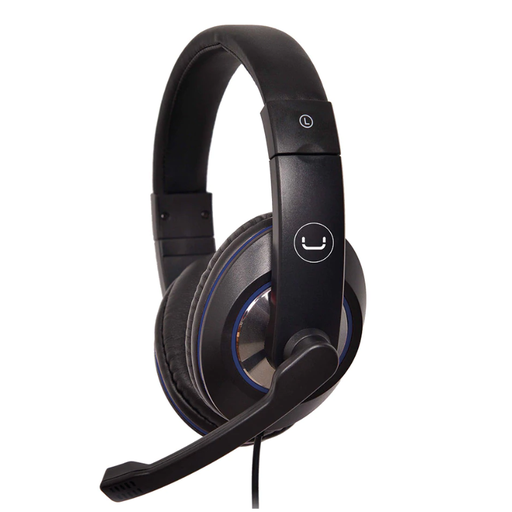[HS7212BL] Audífonos Tipo Headset Unno Tekno HS7212BL 3.5mm  Ace12 con Micrófono Negro