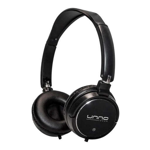 [HS7308BK] Audífonos Tipo Headset Unno Tekno HS7308BK 3.5mm  Sonic Negro