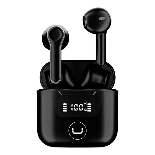 [HS7507BK] Audífonos Unno Tekno HS7507BK Bluetooth Earbuds Hyper TWS con Micrófono Negro
