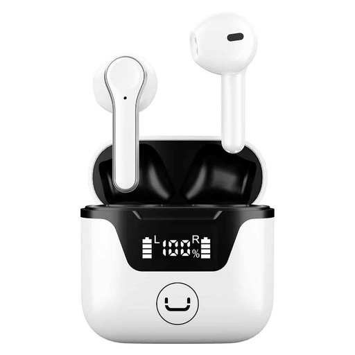 [HS7507WT] Audífonos Unno Tekno Bluetooth Earbuds Hyper TWS con Micrófono Blanco