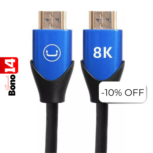 [CB4232BK] Cable HDMI 2.1 8K Unno Tekno CB4232BK 3 Metros Macho-Macho Negro