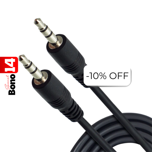 [CB4052BK] Cable de Audio 3.5mm Unno Tekno CB4052BK 3.5 Metros Negro