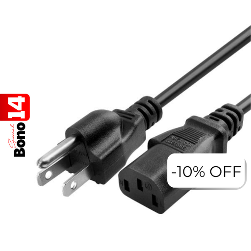 [CB4001BK] Cable de Poder CA Unno Tekno CB4001BK 6ft Negro