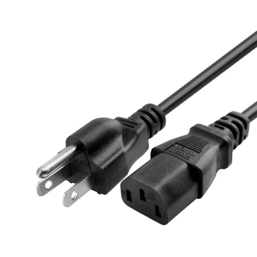 [CB4001BK] Cable de Poder CA UnnoTekno CB4001BK 6ft Negro
