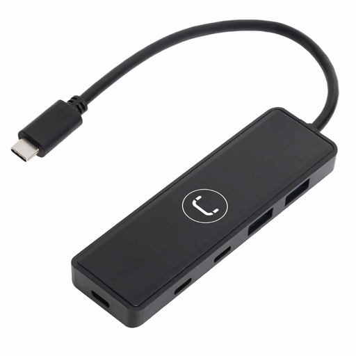 [HB1012BK] Hub Unno Tekno 4 Puertos USB-C 3.0 Negro