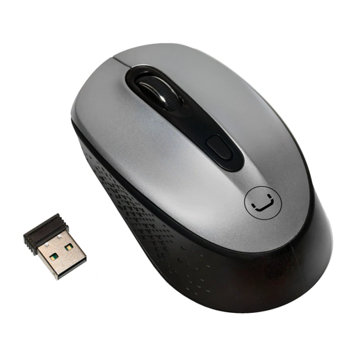 [MS6528SV] Mouse Inalámbrico Unno Tekno Contour 1600DPI Plateado