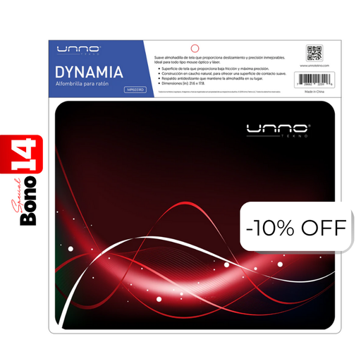 [MP6031RD] Mousepad Unno Tekno Dynamia Rojo