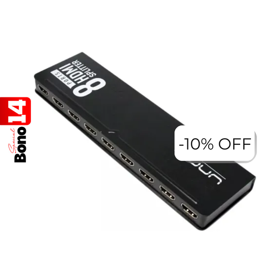 [HB1206BK] Splitter Unno Tekno HB1206BK 8 Puertos HDMI 4K