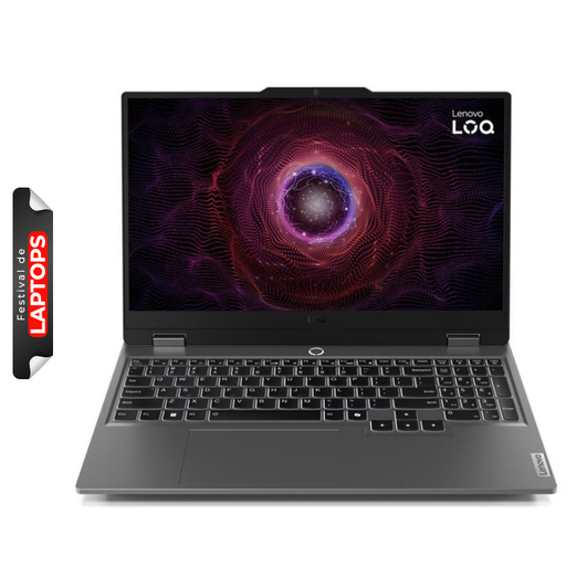 [83JC009CUS] Laptop Lenovo LOQ 15.6" RYZEN 7 7435HS 16GB RAM 512GB SSD Geforce RTX 4070 8GB Gris W11 Home Teclado Ingles