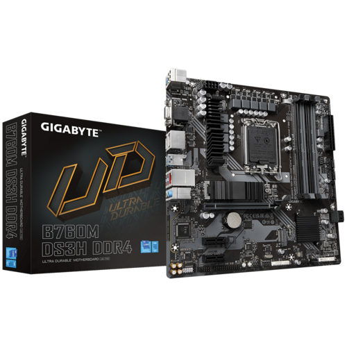 [B760M DS3H AX DDR4] Motherboard Gigabyte B760M DS3H AX DDR4 LGA1700 13th & 12th Gen 4xDDR4 Micro ATX