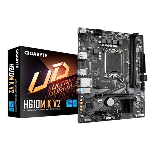 [H610M K V2] Motherboard Gigabyte H610M K V2 Socket LGA1700 12th , 13th y 14th Gen 2xDDR5 Micro ATX