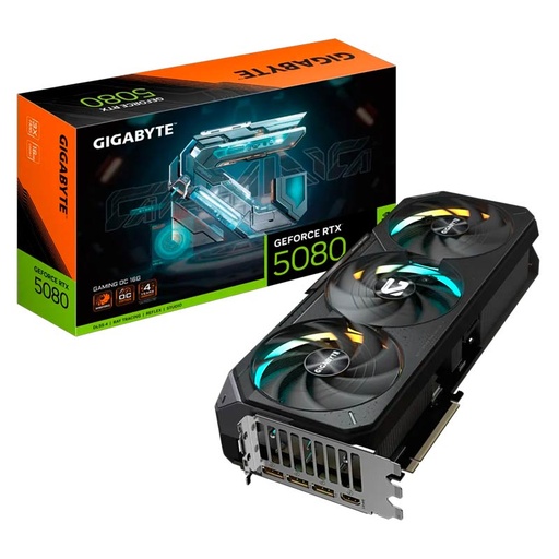 [GV-N5080GAMING OC-16GD] Tarjeta de Video 16GB GDDR7 Gigabyte GeForce RTX 5080 Gaming OC HDMI DP PCI 5.0