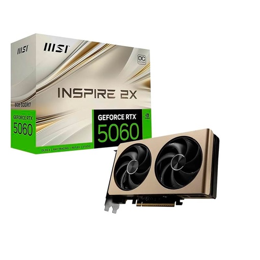 [912-V537-020] Tarjeta de Video 8GB GDDR7 MSI INSPIRE 2X OC GeForce RTX 5060 HDMI DP PCIe 5.0