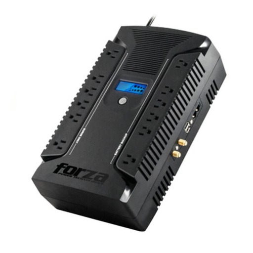 [HT-1000LCD] UPS 1000VA Forza HT-1000LCD 600W 12 Tomas